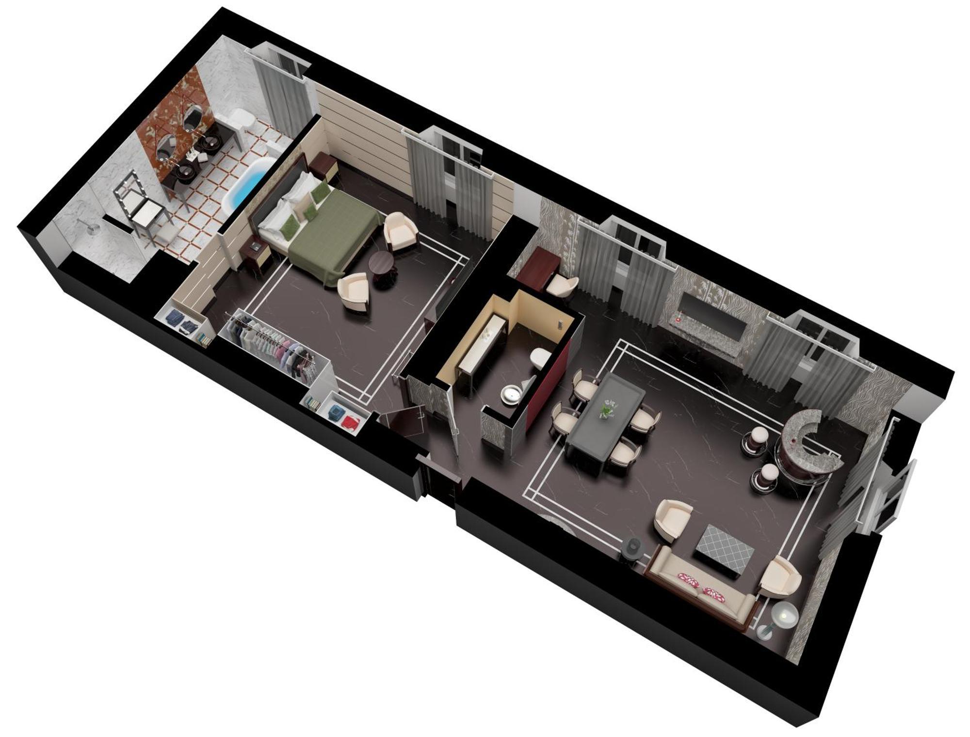 Baglioni Hotel Regina - The Leading Hotels Of The World Rome Exterior photo 3D floor plan