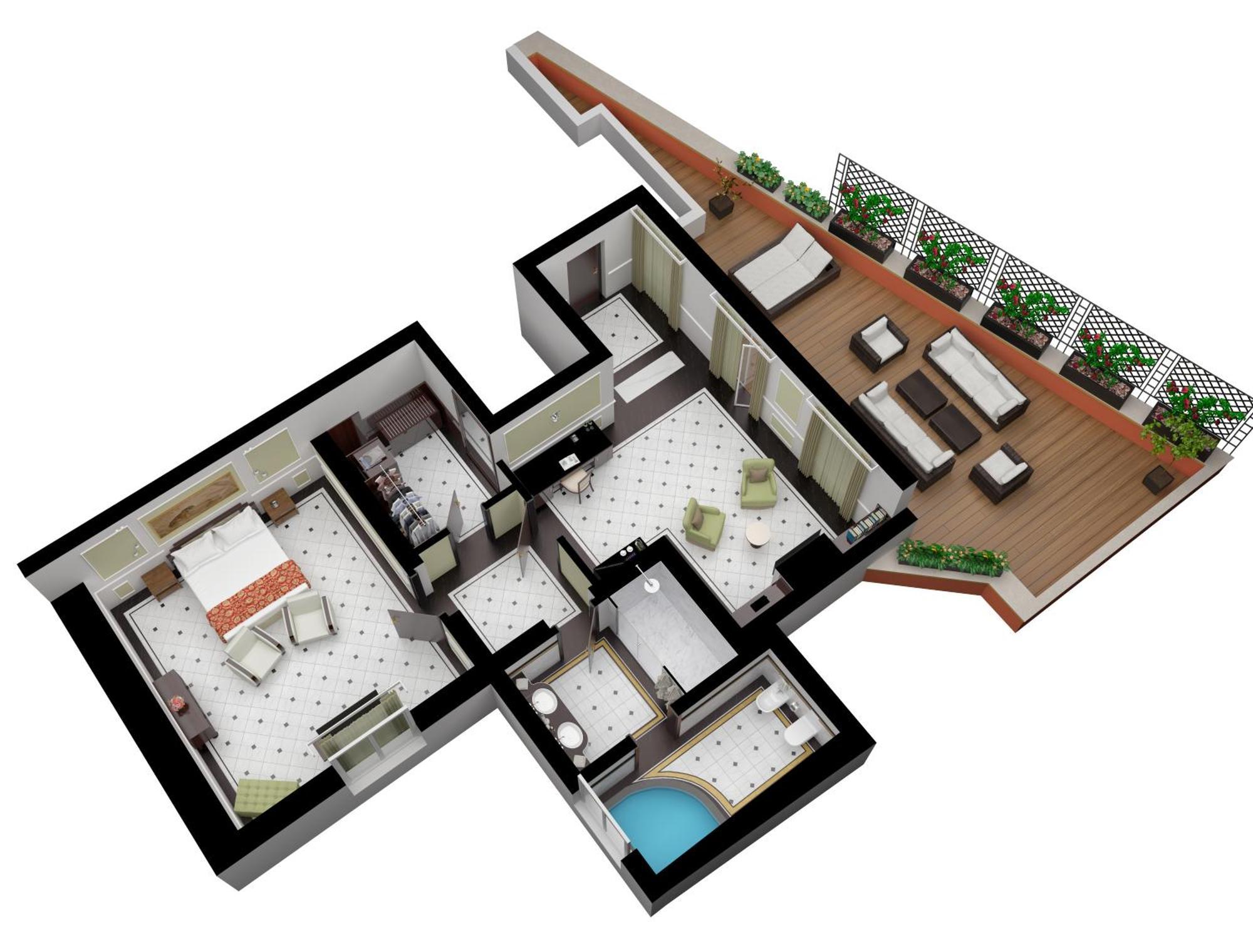 Baglioni Hotel Regina - The Leading Hotels Of The World Rome Exterior photo 3D floor plan