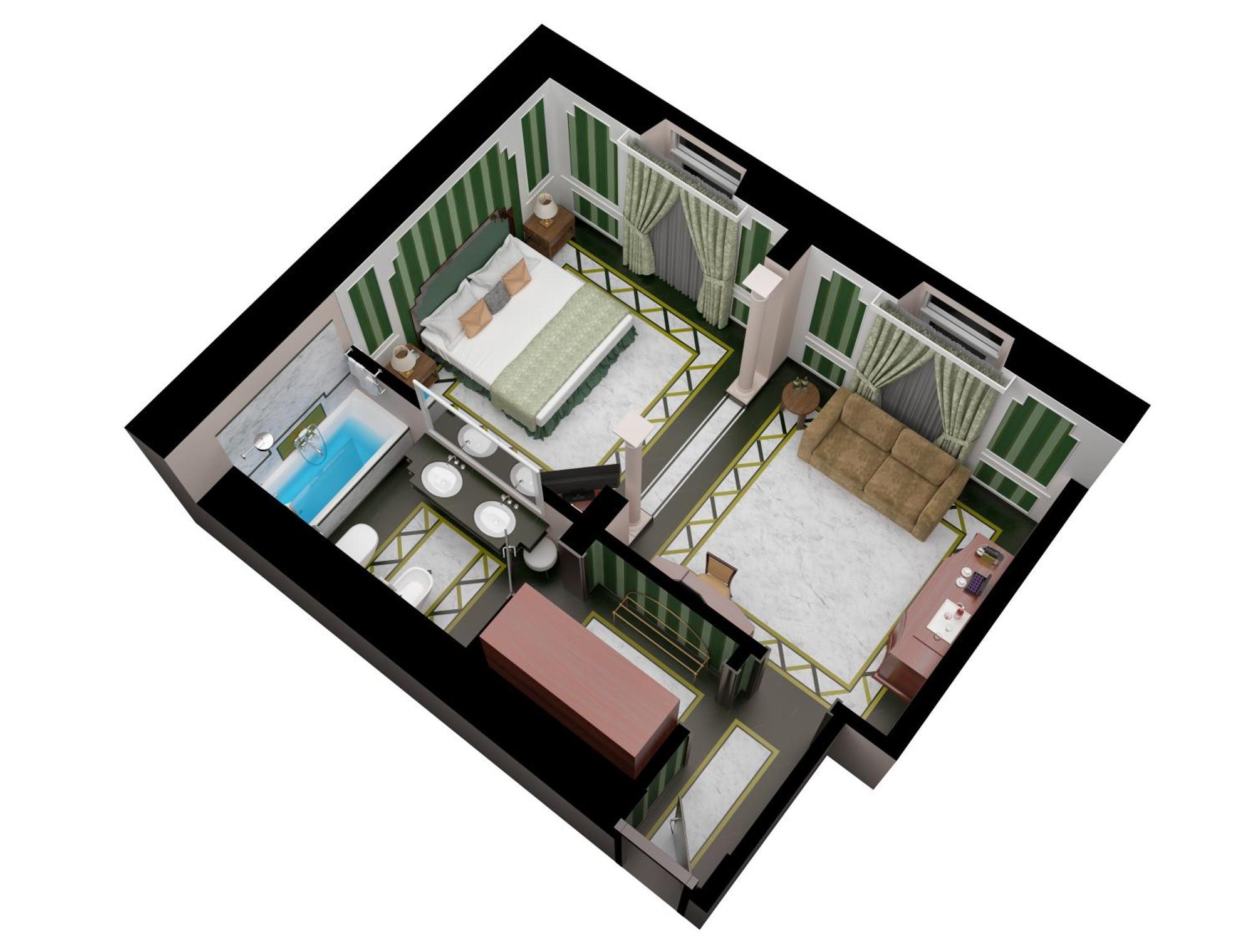 Baglioni Hotel Regina - The Leading Hotels Of The World Rome Exterior photo 3D floor plan