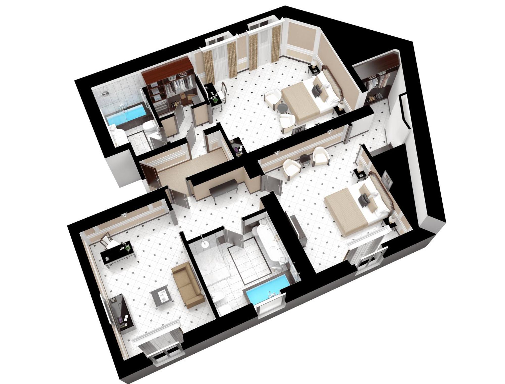 Baglioni Hotel Regina - The Leading Hotels Of The World Rome Exterior photo 3D floor plan